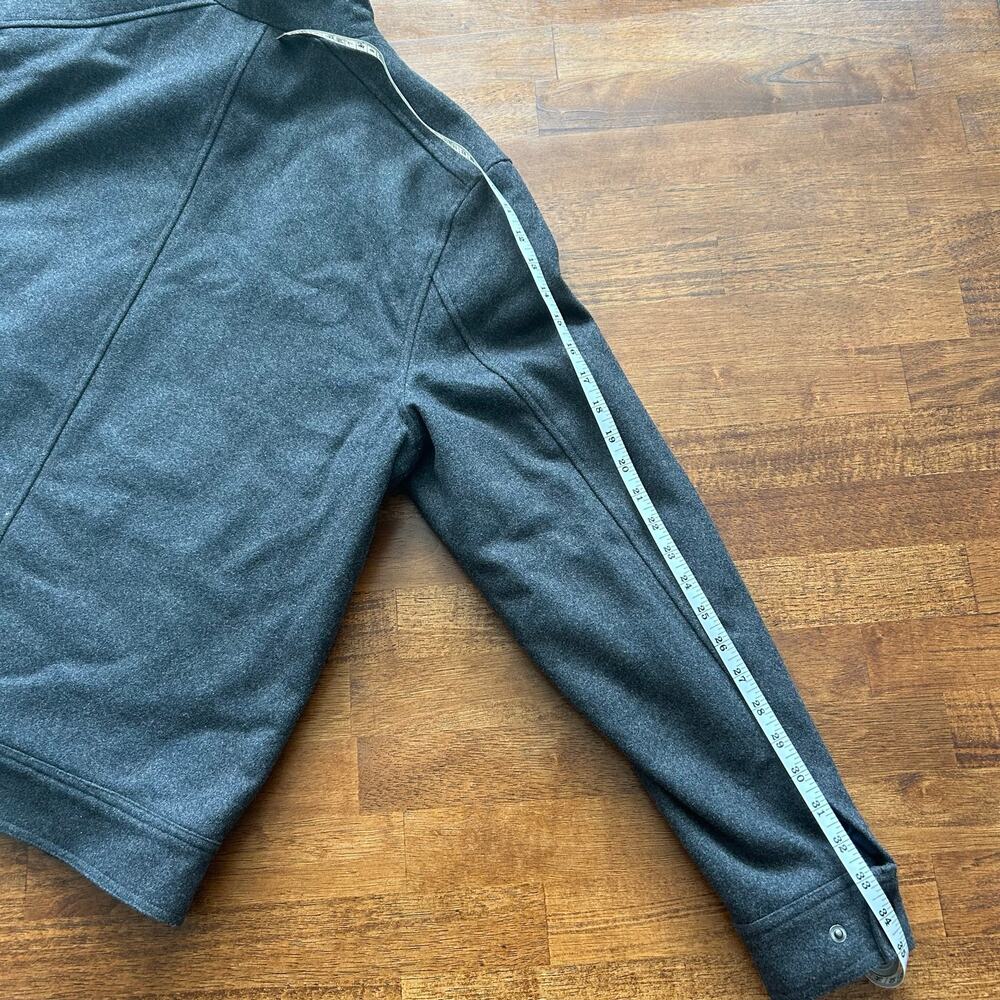 Men’s Wool Bomber Jacket - Flag & Anthem - Gray - Medium - Retro Classic Style. - Picture 4 of 13